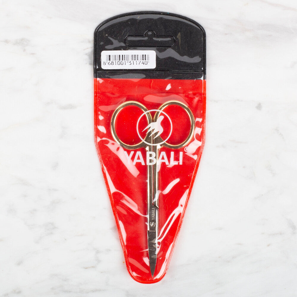 Yabalı Altın Uçlu Kıvrık Makas